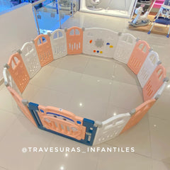 Corral de Juego Paneles Carro Rosa