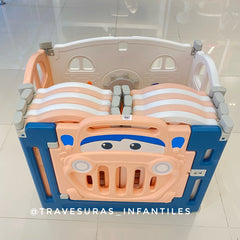 Corral de Juego Paneles Carro Rosa