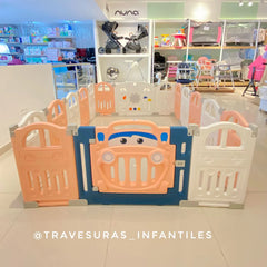 Corral de Juego Paneles Carro Rosa