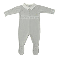 Enterizo Tricot Bordado Gris