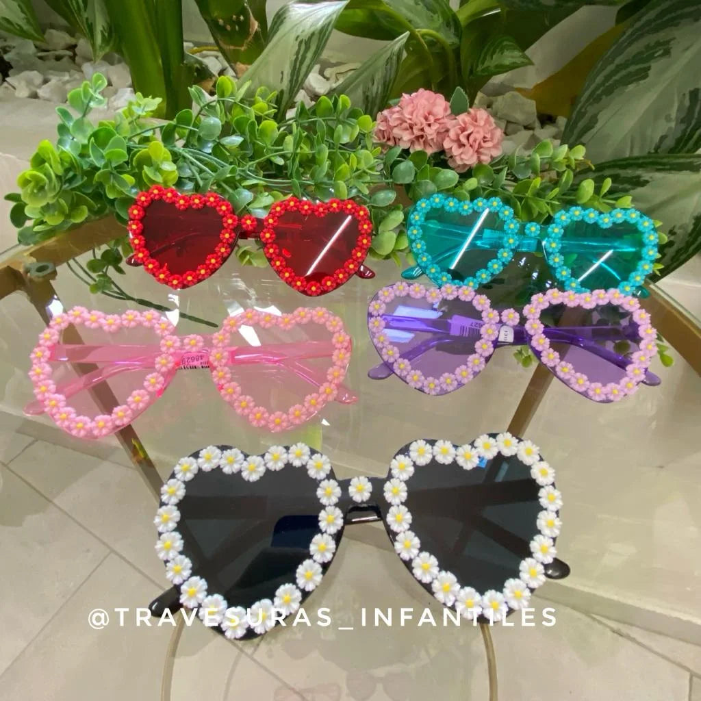 Gafas Para Sol Margaritas Corazon – Travesuras Infantiles