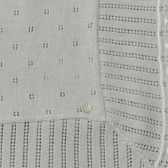 Manta Tricot Bordado Gris Dr. Kid Detalles