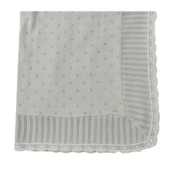 Manta Tricot Bordado Gris Dr. Kid