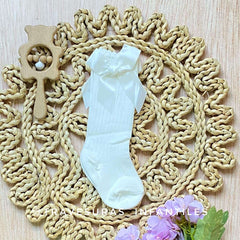 Medias Españolas Moño Satinado Blanco