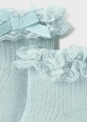 Medias Españolas Volantes Encaje Verde Mayoral Detalles