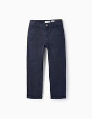 Pantalón Skinny Fit Algodón Azul