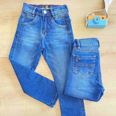 Pantalón Denim Desgaste Bolsillo