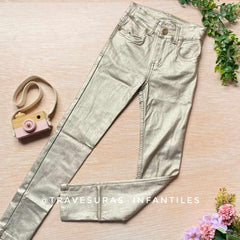 Pantalón Metalizado Dorado