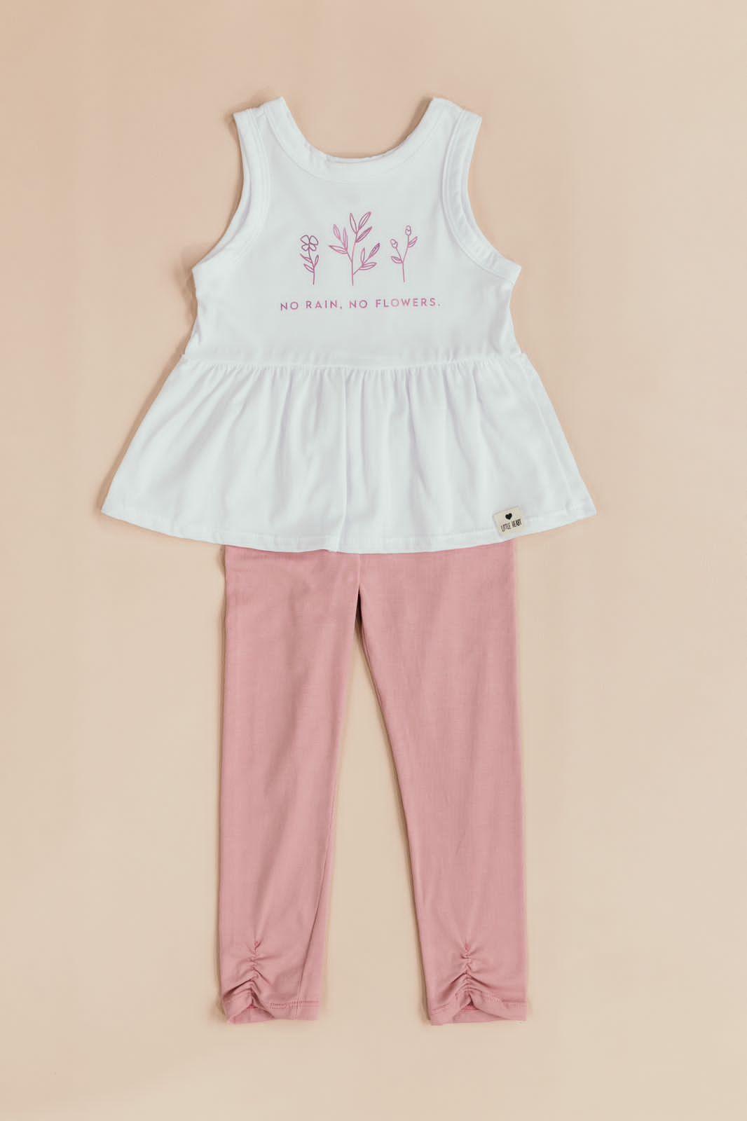 Conjunto Para Niña Leggins Y Blusa No Flowers