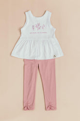 Conjunto Para Niña Leggins Y Blusa No Flowers