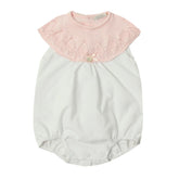 Romper Combinado Tricot Rosa