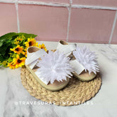 Sandalias Flor Blanca Huellitas
