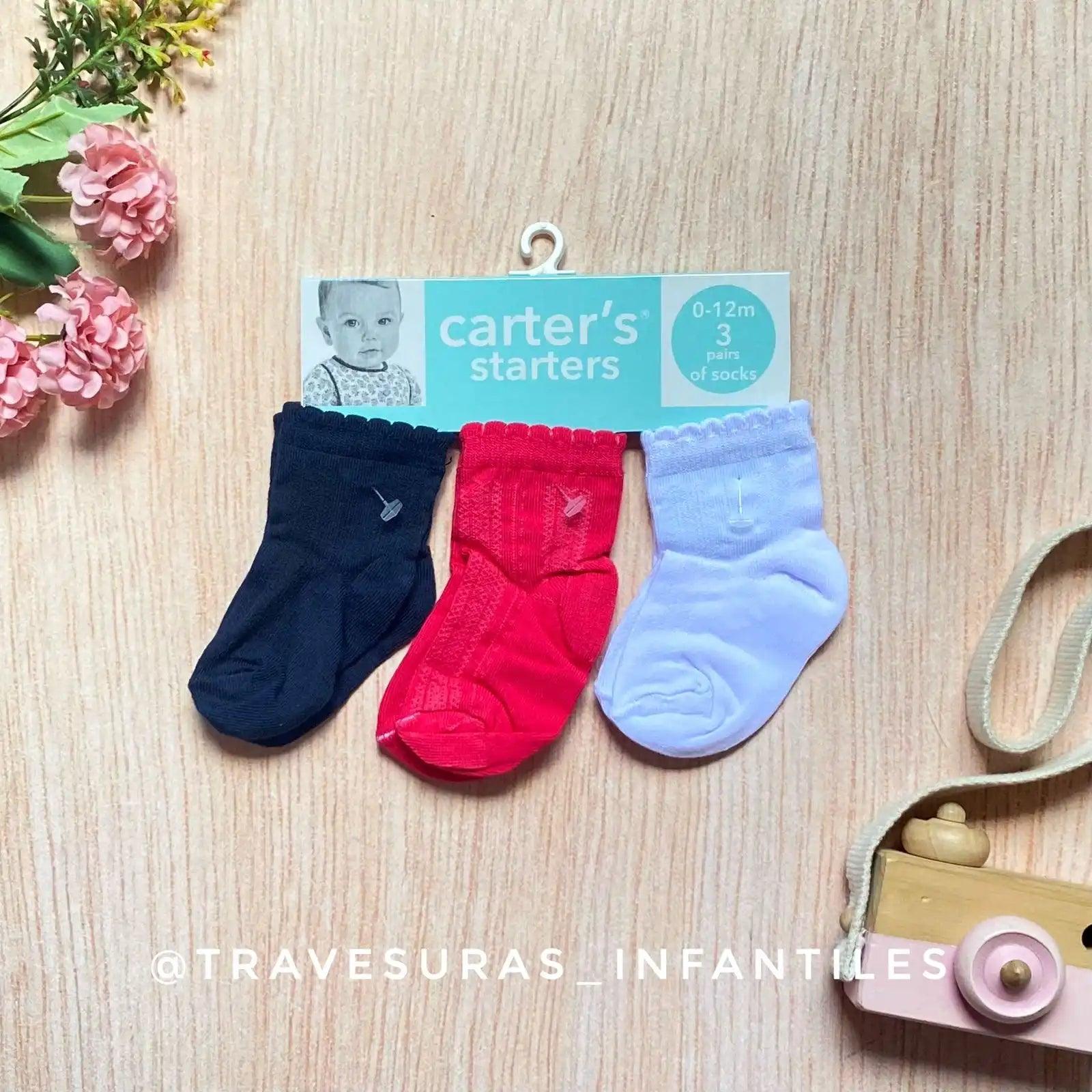 Set 3 Pares De Medias Lisas Niña Unicolor