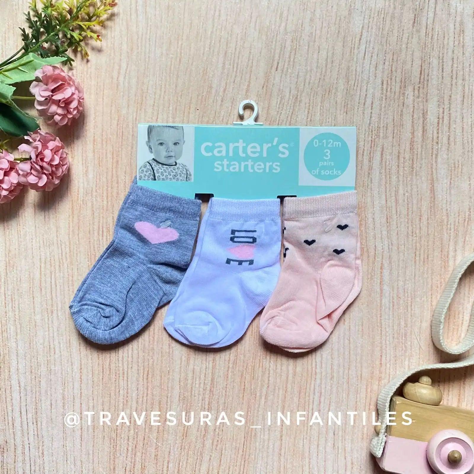 Set 3 Pares De Medias Lisas Niña Love