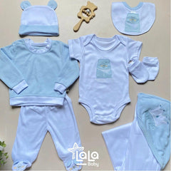 Set Primer Día Happy Life Azul