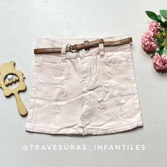 Short Desgaste Con Correa rosa