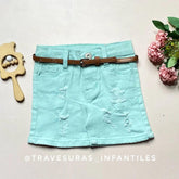 Short Desgaste Con Correa azul