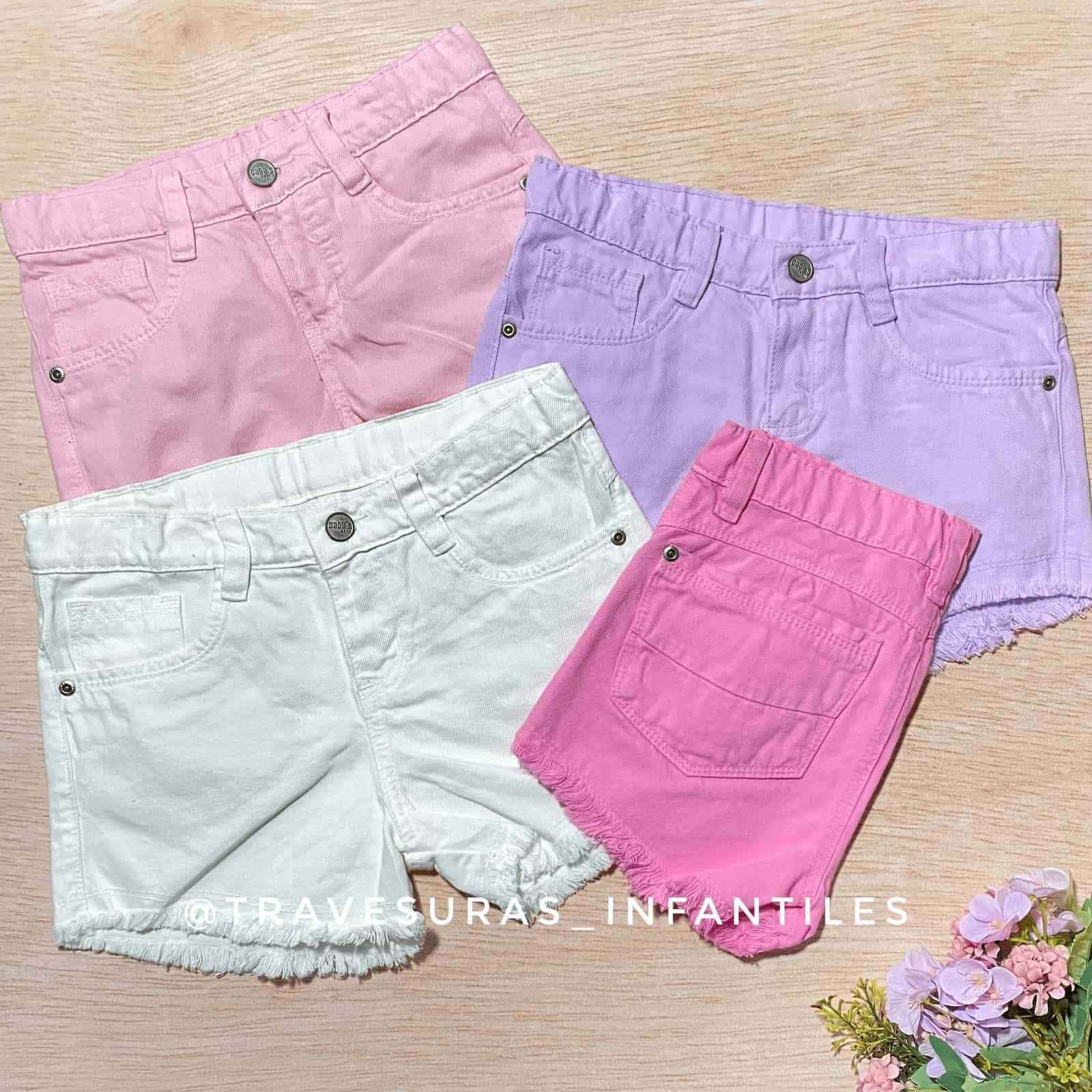 Short Con Flecos Color Surtido
