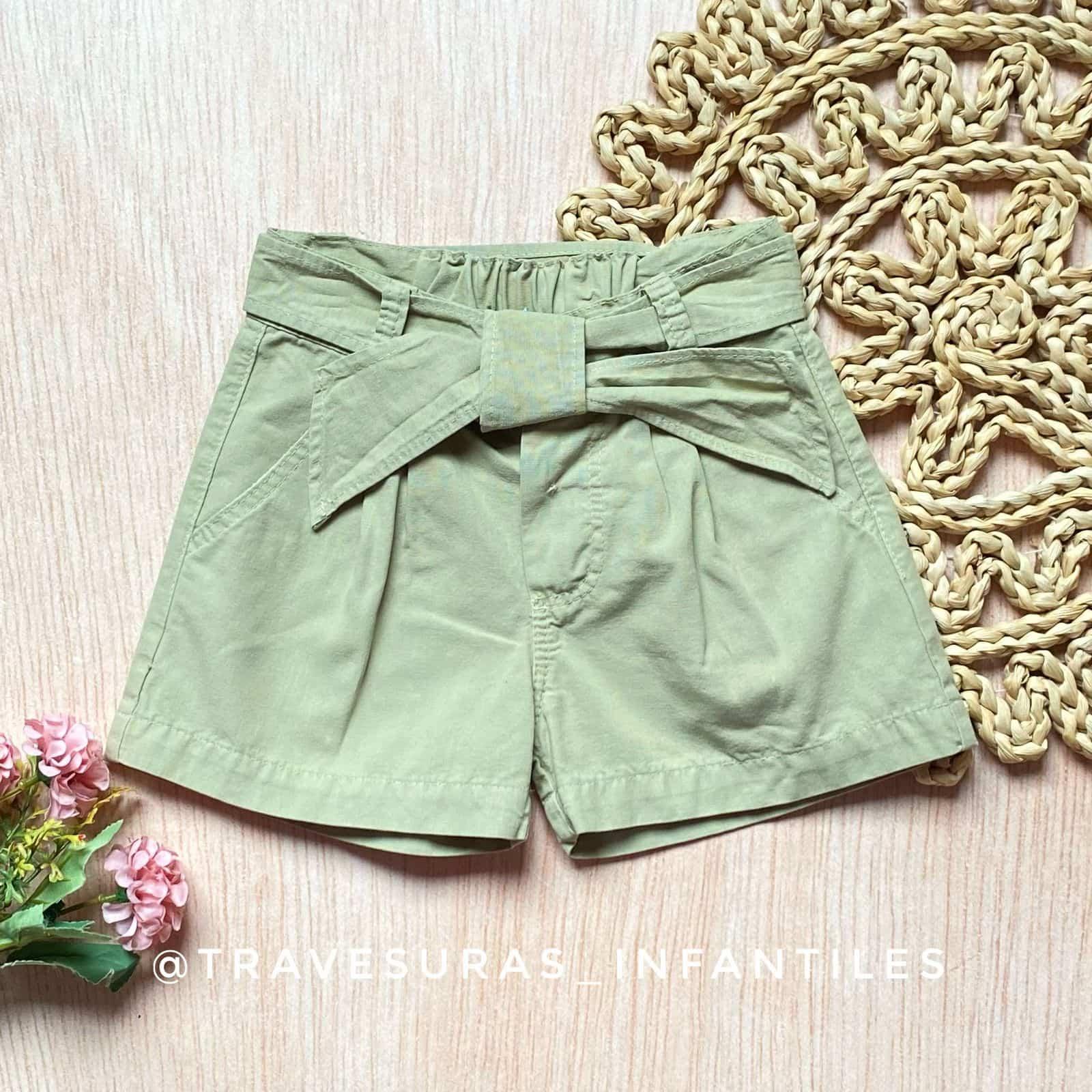 Short Prenses Con Correa Verde