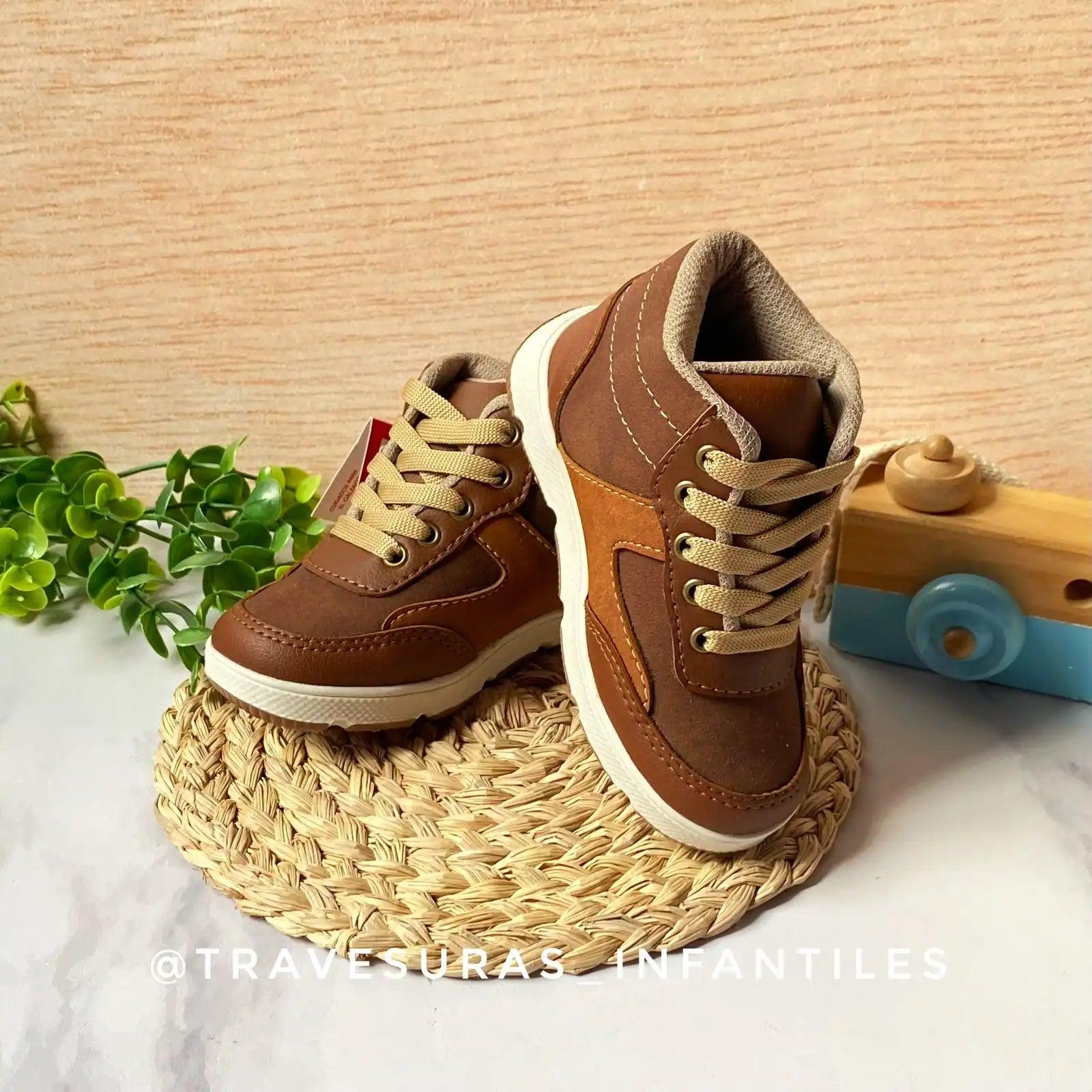 Tenis Bota Deportiva Café Estilo