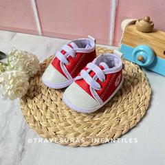 Tenis Sin Suela Converse Rojo Bebé