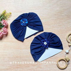Turbante Detalle Flor Surtido navy