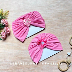 Turbante Detalle Flor Surtido rosa