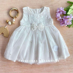 Vestido Perlas Moño