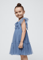 Vestido Tul Detalle Pecho Cielo Mayoral Niña