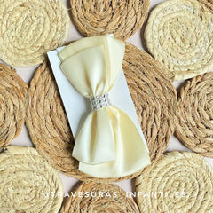 Balaca Moño Brillo beige