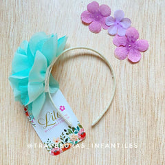 Diadema Flor Menta detalle