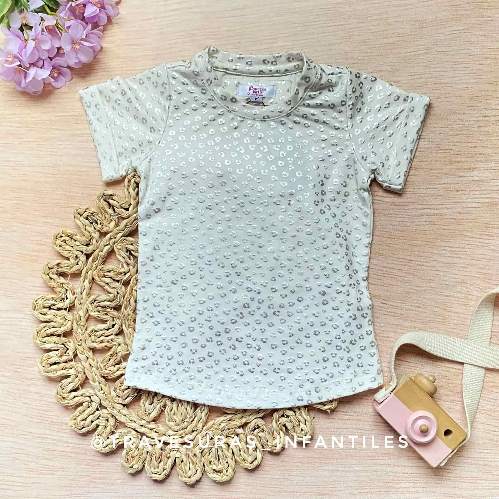Blusa Animal Print Plateada