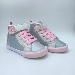 Tenis Bota Glitter Plateado Melosos
