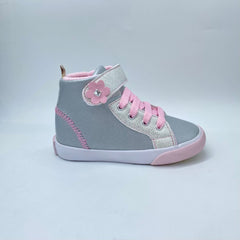 Tenis Bota Glitter Plateado Melosos Detalle