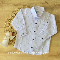 Camisa Manga Larga Estampado Diamantes