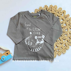 Camiseta Manga Larga Lion Gris