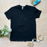 Camiseta Relieve Mickey Mouse negro