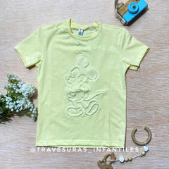 Camiseta Relieve Mickey Mouse amarillo