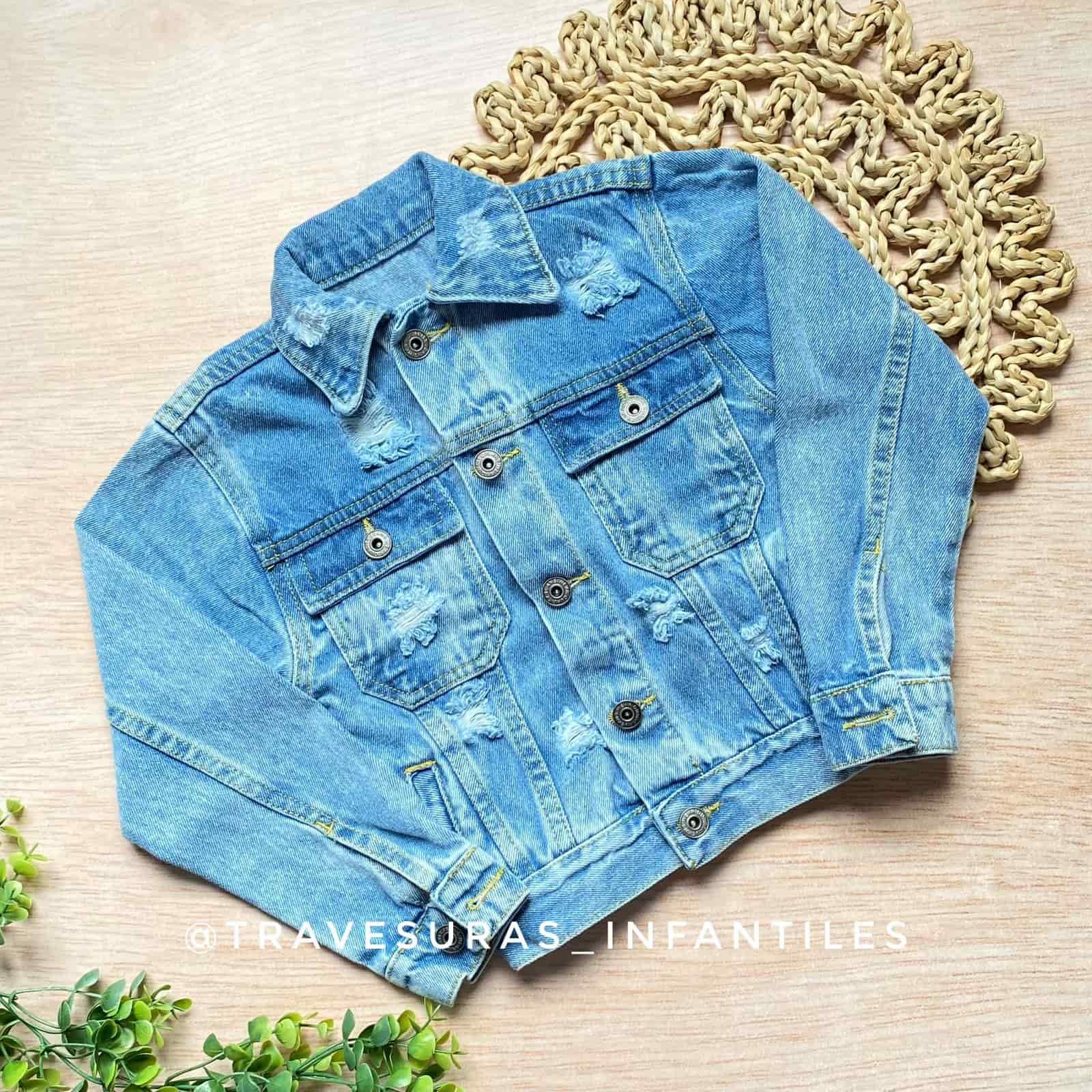 Chaqueta Desgaste Denim Para Niño