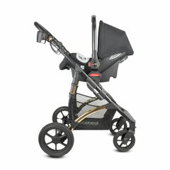 Coche Con Porta Bebé Spring Gold Negro Premium Bebesit Estilo