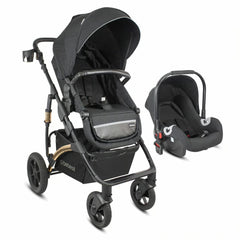Coche Con Porta Bebé Spring Gold Negro Premium Bebesit