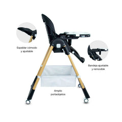 Silla Comedor Prime Negro Bebesit