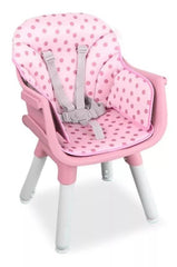 Silla Comedor Baby Desk 3 en 1 Rosa Bebesit Puntos