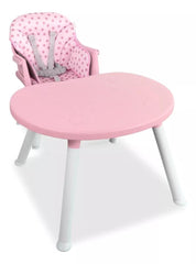 Silla Comedor Baby Desk 3 en 1 Rosa Bebesit Uso