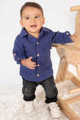 Conjunto Camisa Detalle – Jean y Camisa Manga Larga Joy Baby Niño