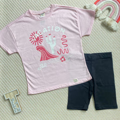 Conjunto Shorts Deportivo Vacation rosa