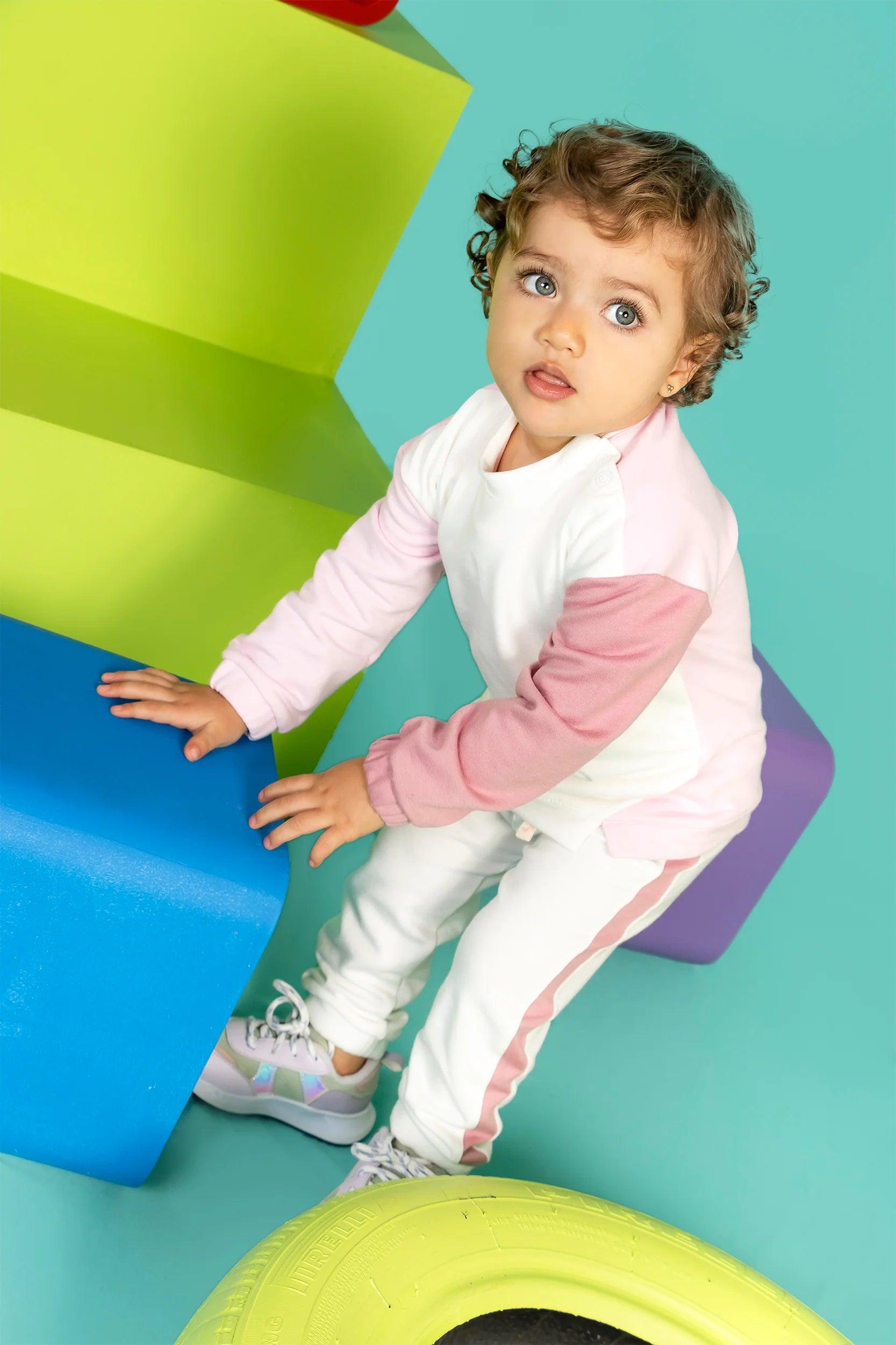 Conjunto 3 Piezas Sudadera Combinado Colores Joy Baby