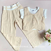 Conjunto Formal Niña Verano Chaleco Beige | Travesuras
