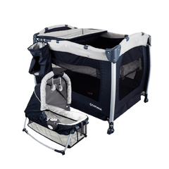 Cuna Corral Con Moises Pack Play Osaka Gris Bebesit Estilo