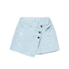 Falda Short Denim Botones